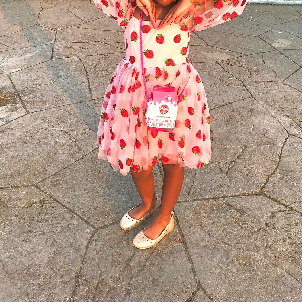 Pink Strawberry Dress 8Y